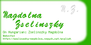 magdolna zselinszky business card